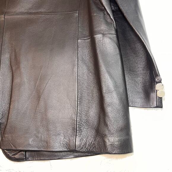 Stafford Blazer Jacket Size XL Brown Leather Lined Single Breasted 3-Button NWT - Picture 11 of 16